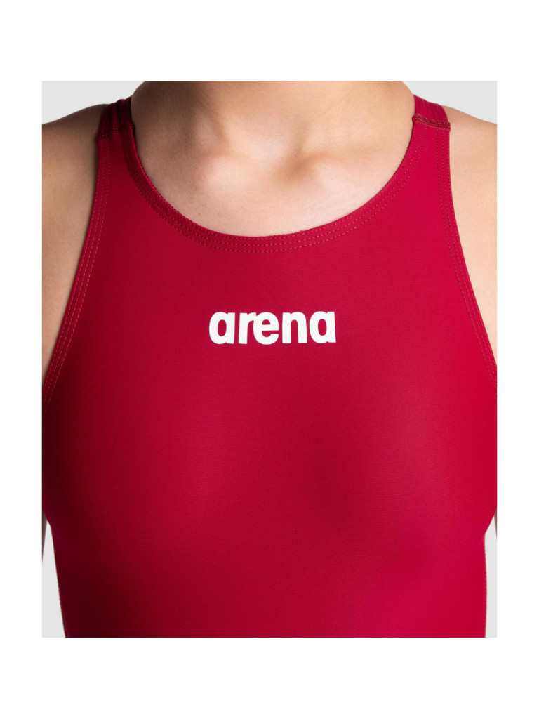 Детски състезателен бански Arena Powerskin ST Next Open Back - Deep Red