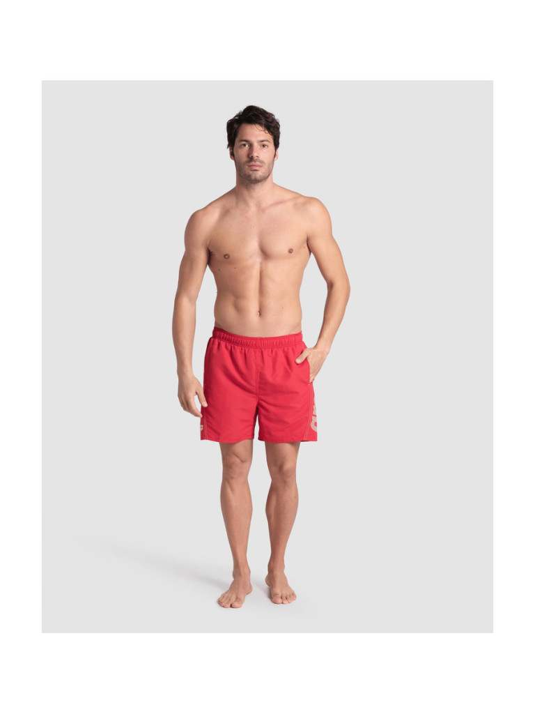 Мъжки плажни шорти Arena Fundamentals Arena Logo Boxer R - Red-White