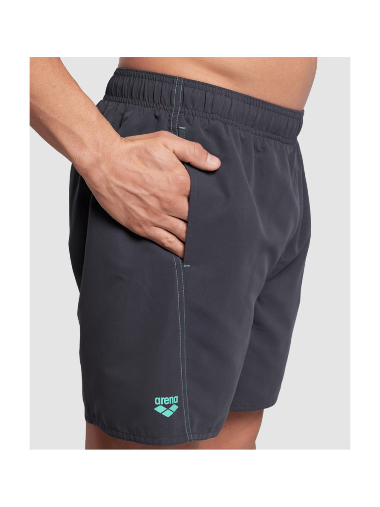 Мъжки плажни шорти Arena Fundamentals Arena Logo Boxer R - Asphalt-Water
