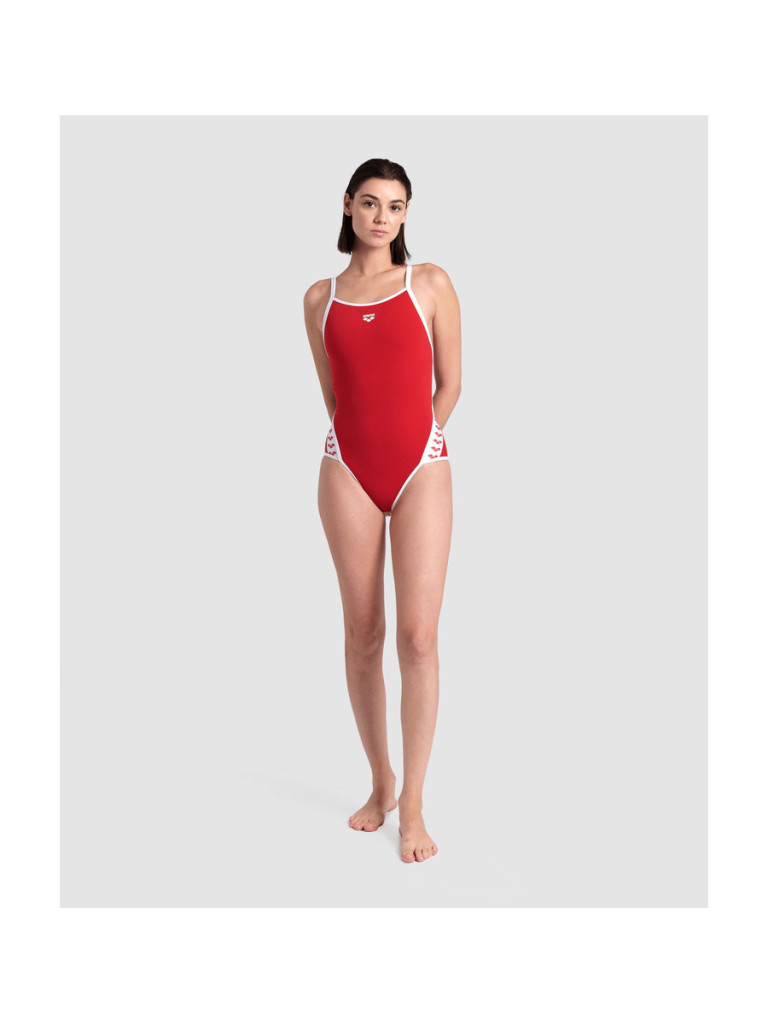 Дамски цял бански Arena Icons Super Fly Solid - Red-White