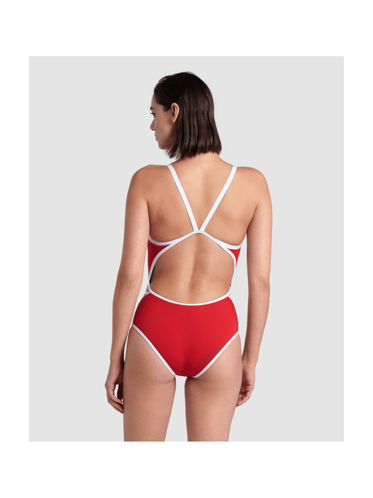 Дамски цял бански Arena Icons Super Fly Solid - Red-White