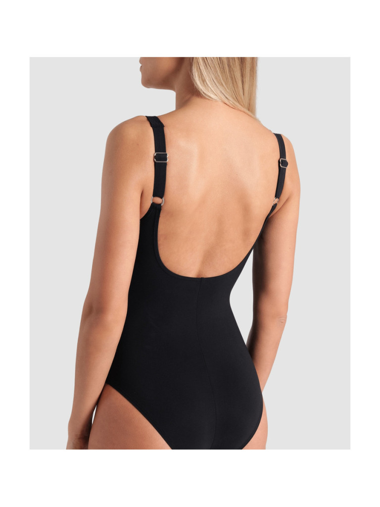 Дамски цял бански Arena Shapewear Liliana U Back - Black-White