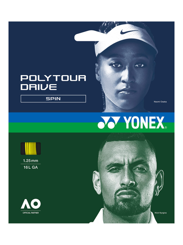 Тенис кордаж Yonex POLYTOUR DRIVE 12 м - Flash Yellow